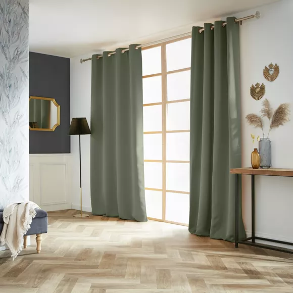 Eminza Rideau Obscurcissant (140 X 280 Cm) Dark Vert Kaki