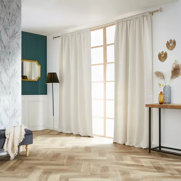 Eminza Rideau Obscurcissant Galon Fronceur (140 X 260 Cm) Dark Beige Pampa