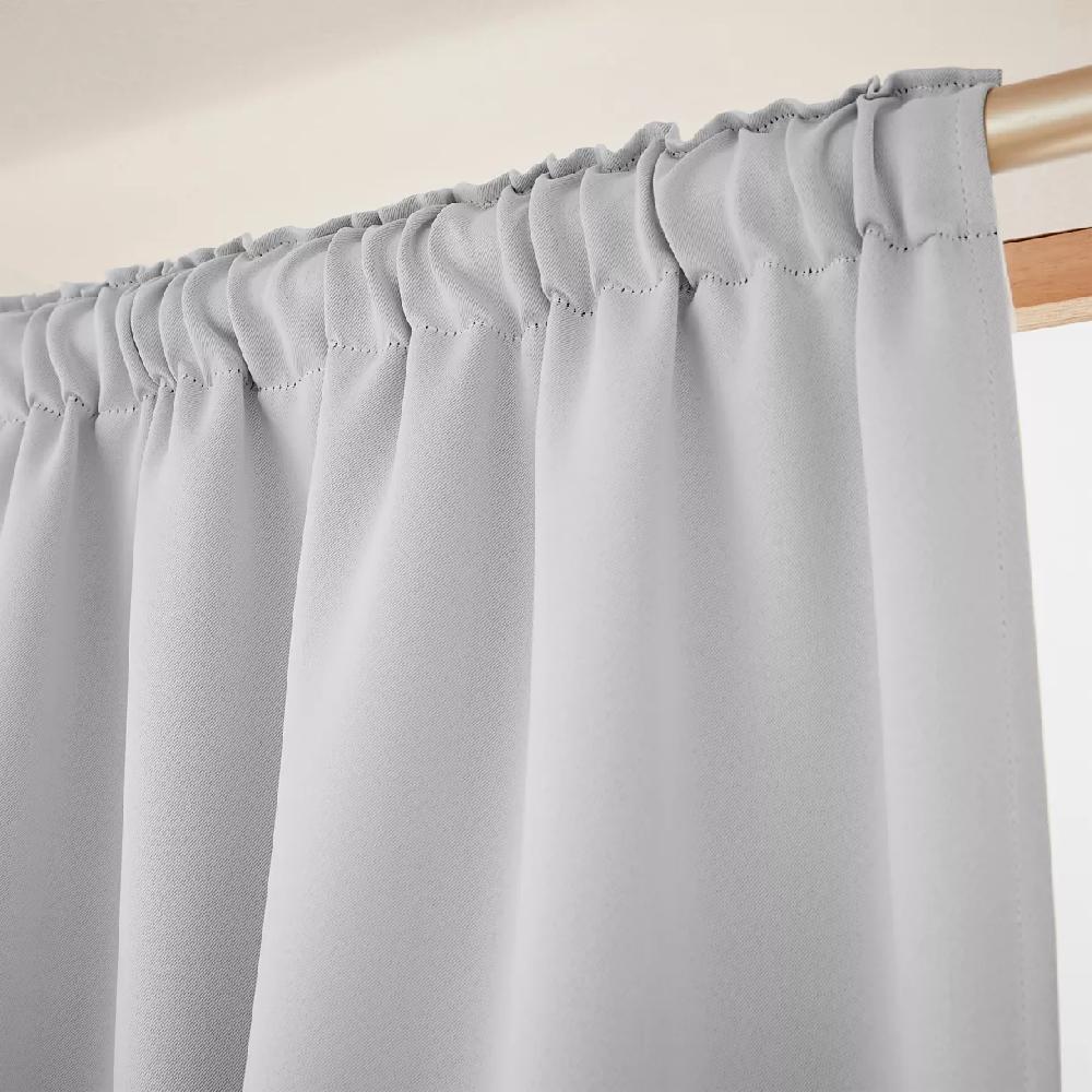 eminza Rideau obscurcissant galon fronceur (140 x 260 cm) Dark Gris clair