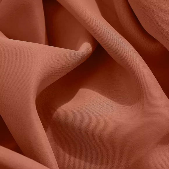 Eminza Rideau Obscurcissant Galon Fronceur (140 X 260 Cm) Dark Terracotta