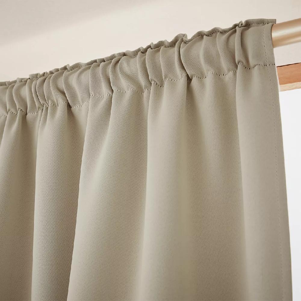 eminza Rideau obscurcissant galon fronceur (140 x 260 cm) Dark Taupe