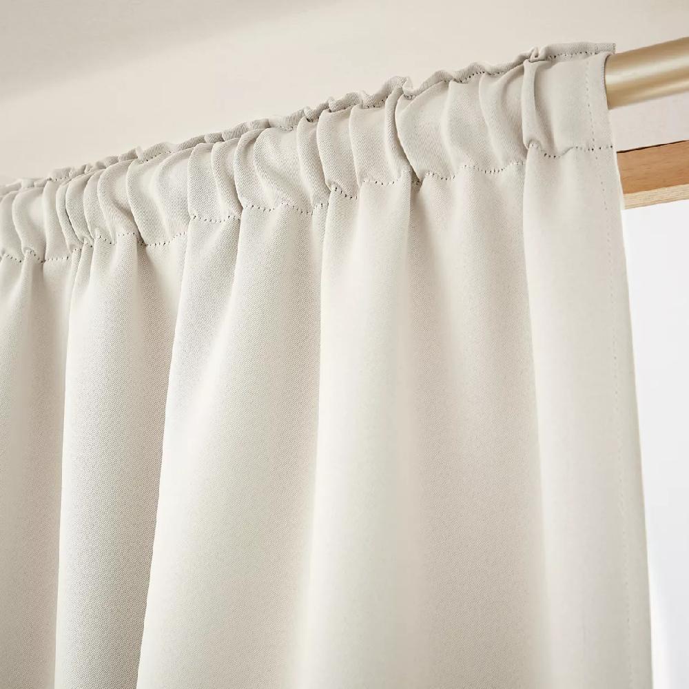 eminza Rideau obscurcissant galon fronceur (140 x 260 cm) Dark Beige pampa