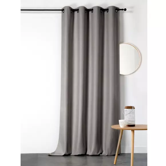 Eminza Rideau Obscurcissant Isolant (140 X 280 Cm) Boréal Gris Clair