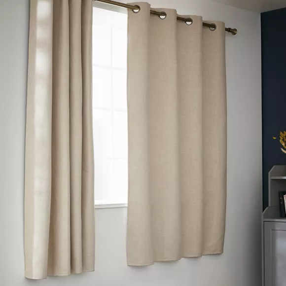 Eminza Rideau Obscurcissant Thermique (140 X 180 Cm) Alba Beige Grège