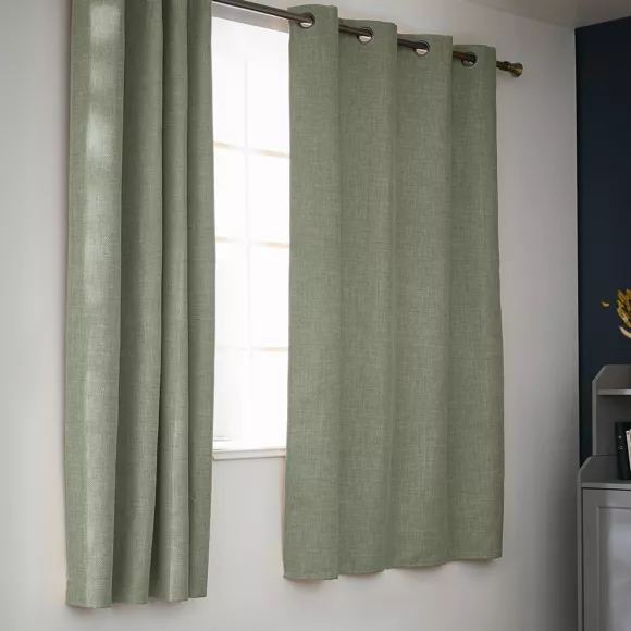 Eminza Rideau Obscurcissant Thermique (140 X 180 Cm) Alba Vert Romarin