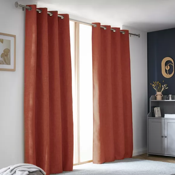 Eminza Rideau Obscurcissant Thermique (140 X 240 Cm) Alba Terracotta