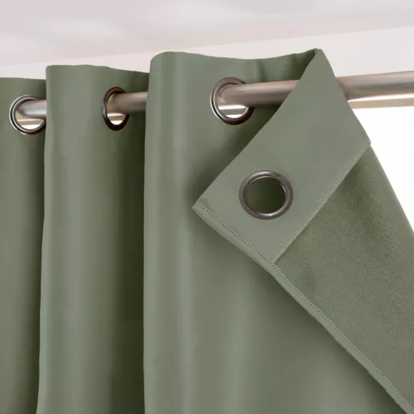 Eminza Rideau Obscurcissant Thermique (140 X 240 Cm) Calore Vert Kaki
