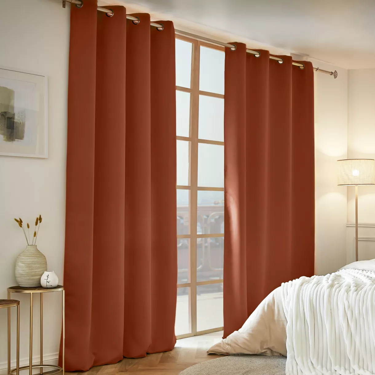 eminza Rideau obscurcissant thermique (140 x 240 cm) Calore Terracotta