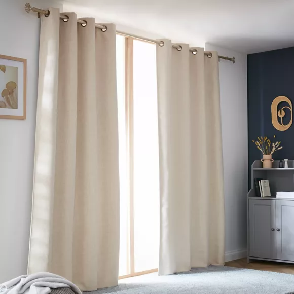 Eminza Rideau Obscurcissant Thermique (140 X 280 Cm) Alba Beige Grège