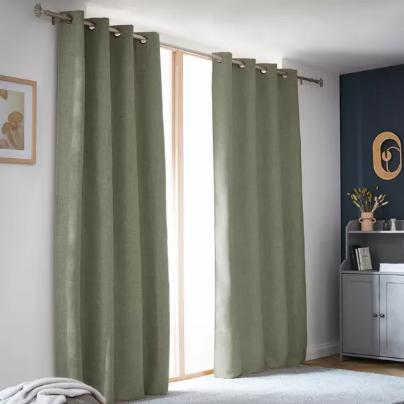 Eminza Rideau Obscurcissant Thermique (140 X 280 Cm) Alba Vert Romarin
