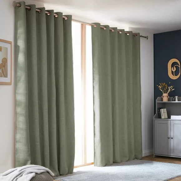 Eminza Rideau Obscurcissant Thermique (180 X 260 Cm) Alba Vert Romarin