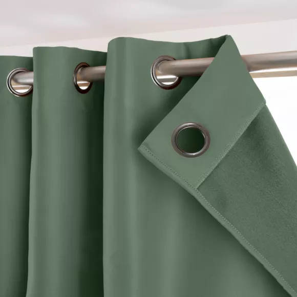 Eminza Rideau Obscurcissant Thermique (180 X 260 Cm) Calore Vert Romarin