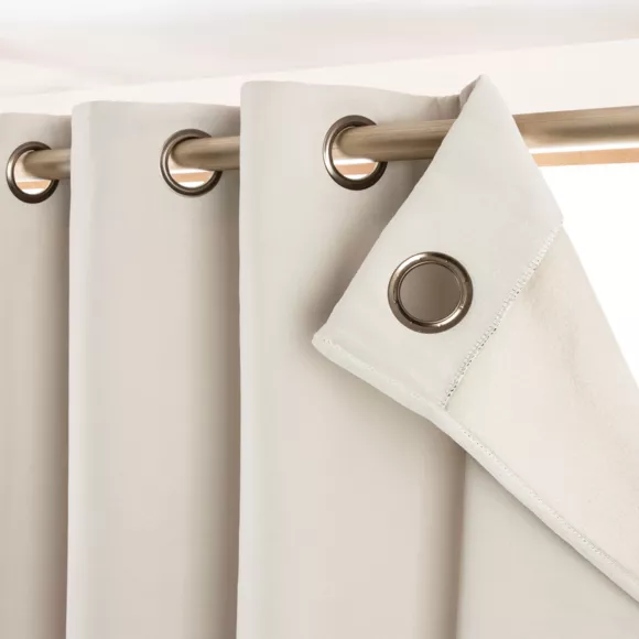 Eminza Rideau Obscurcissant Thermique (280 X 260 Cm) Calore Beige