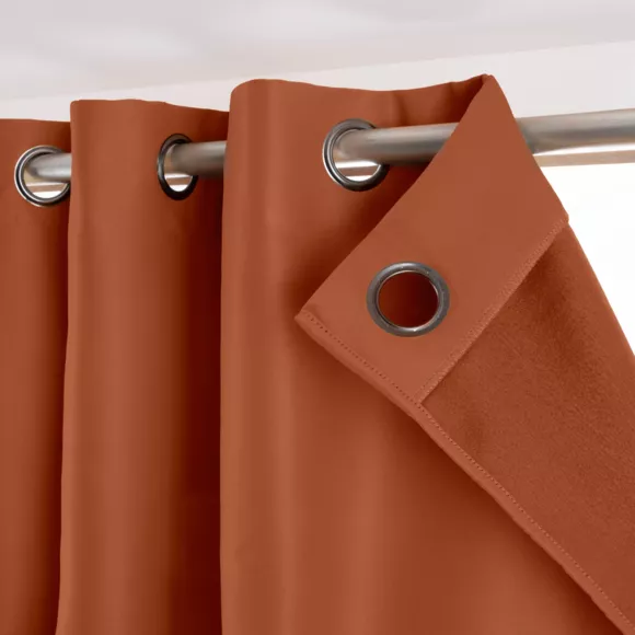Eminza Rideau Obscurcissant Thermique (280 X 260 Cm) Calore Terracotta