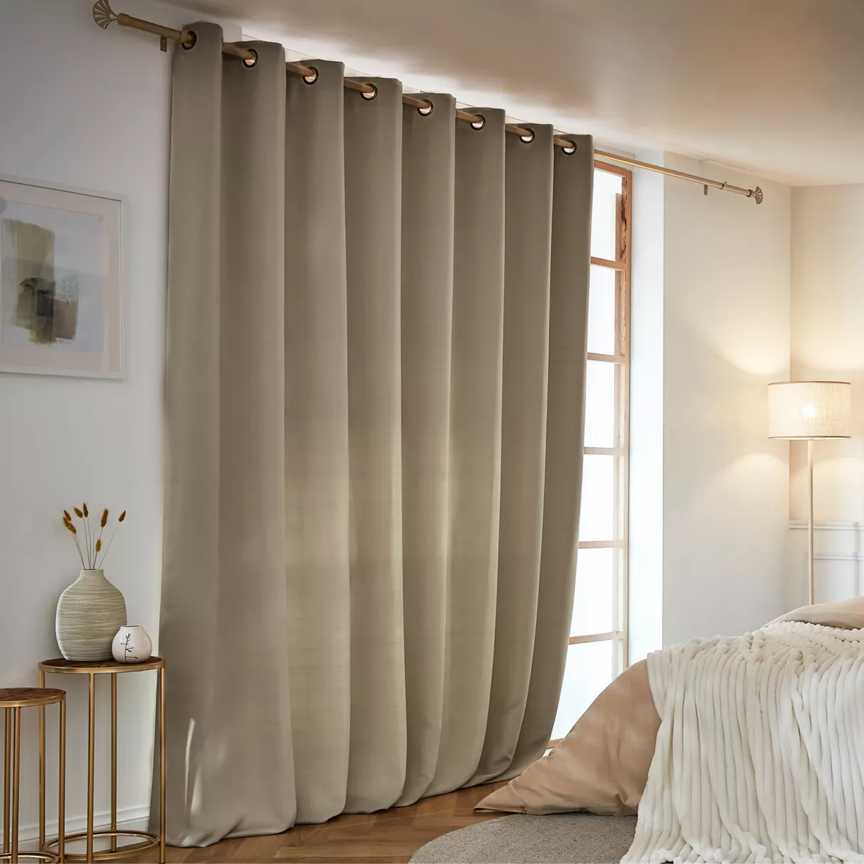 eminza Rideau obscurcissant thermique (280 x 260 cm) Calore Taupe