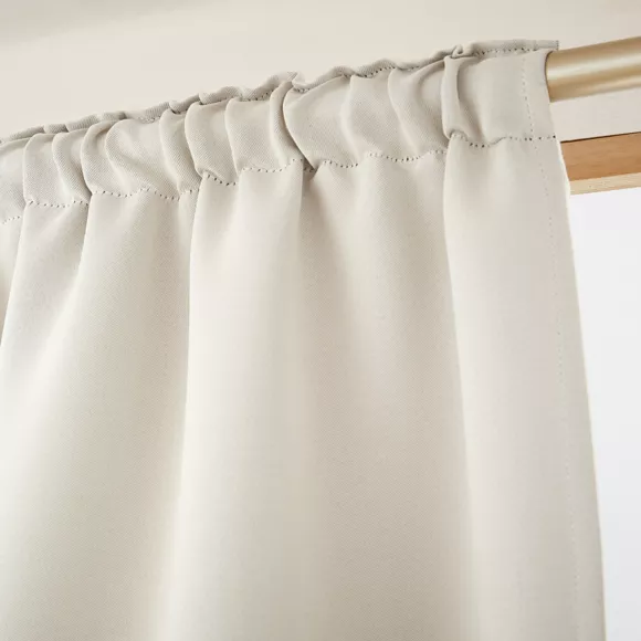 Eminza Rideau Obscurcissant Thermique Galon Fronceur (140 X 240 Cm) Calore Beige