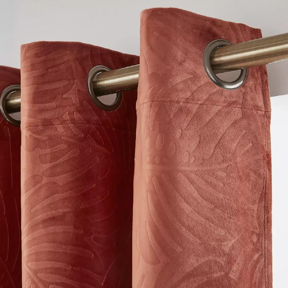 eminza Rideau obscurcissant velours (140 x 180 cm) Fern Terracotta