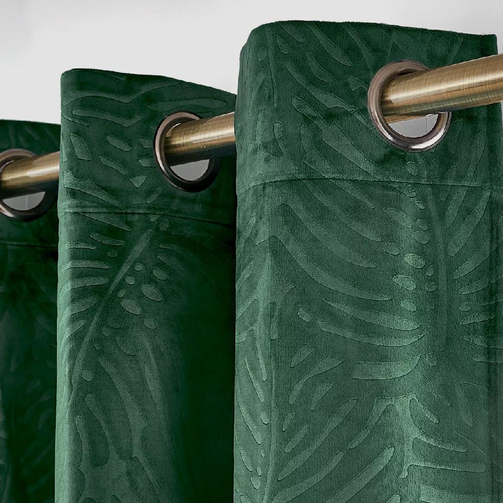 eminza Rideau obscurcissant velours (140 x 180 cm) Fern Vert sapin