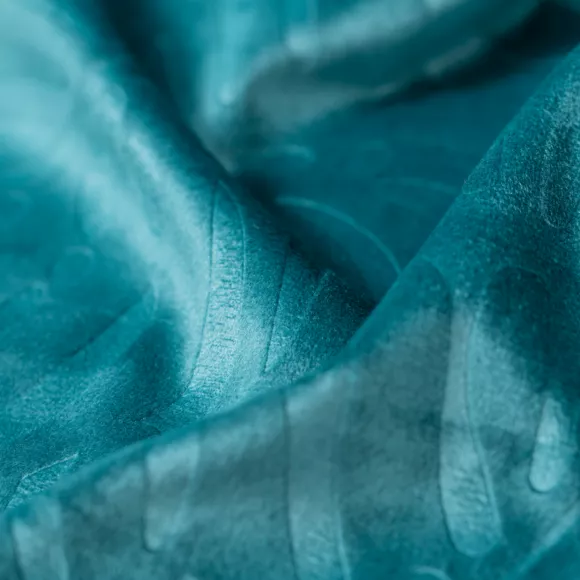 Eminza Rideau Obscurcissant Velours (140 X 240 Cm) Fern Bleu Pétrole