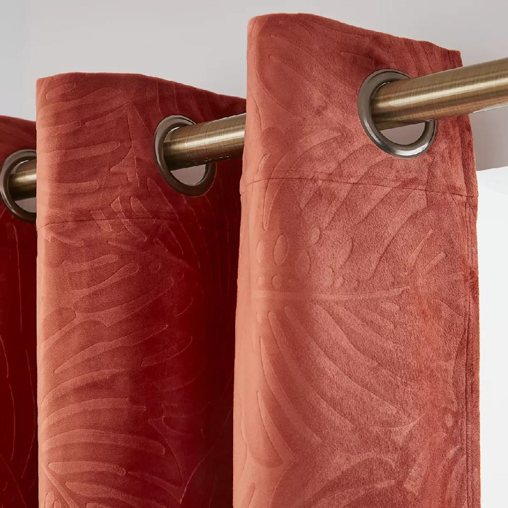eminza Rideau obscurcissant velours (140 x 240 cm) Fern Terracotta