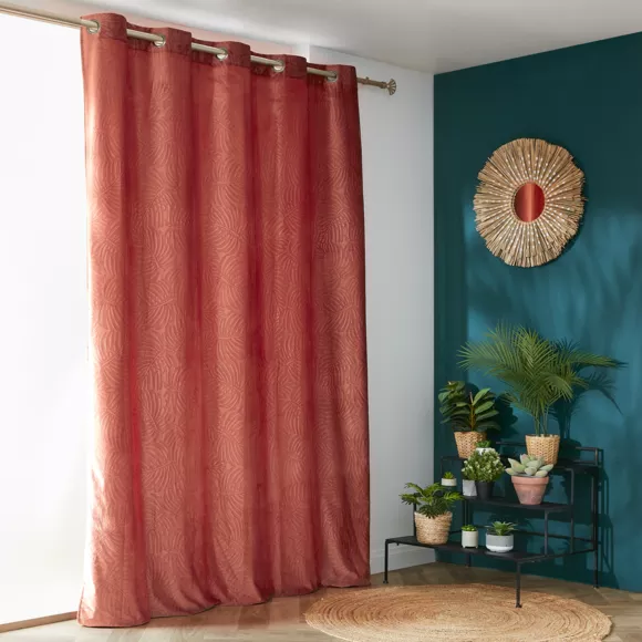 Eminza Rideau Obscurcissant Velours (180 X 260 Cm) Fern Terracotta