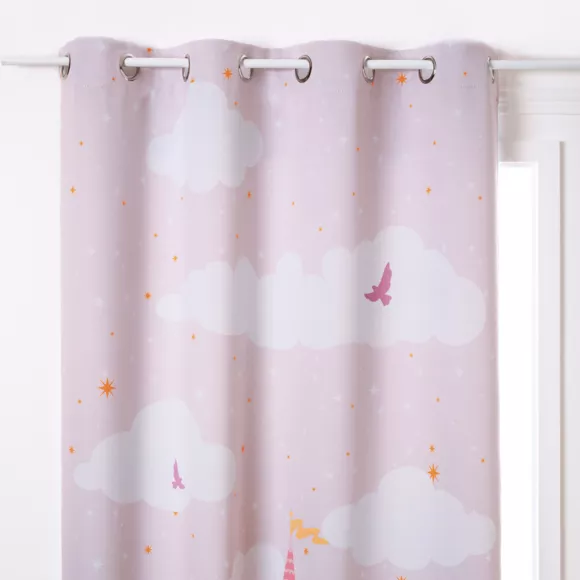 Eminza Rideau Occultant Enfant (135 X 260 Cm) Château Rose
