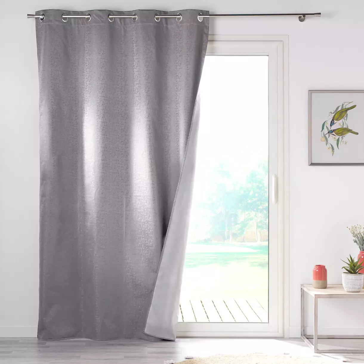 eminza Rideau occultant isolant (140 x 260 cm) Darko Gris anthracite