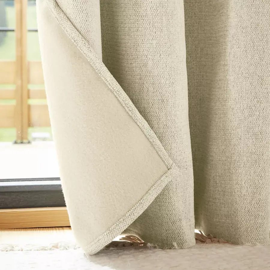Eminza Rideau Occultant Isolant Total Blackout (140 X 180 Cm) Magnus Beige