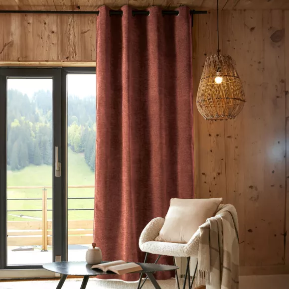Eminza Rideau Occultant Isolant Total Blackout (140 X 240 Cm) Magnus Terracotta