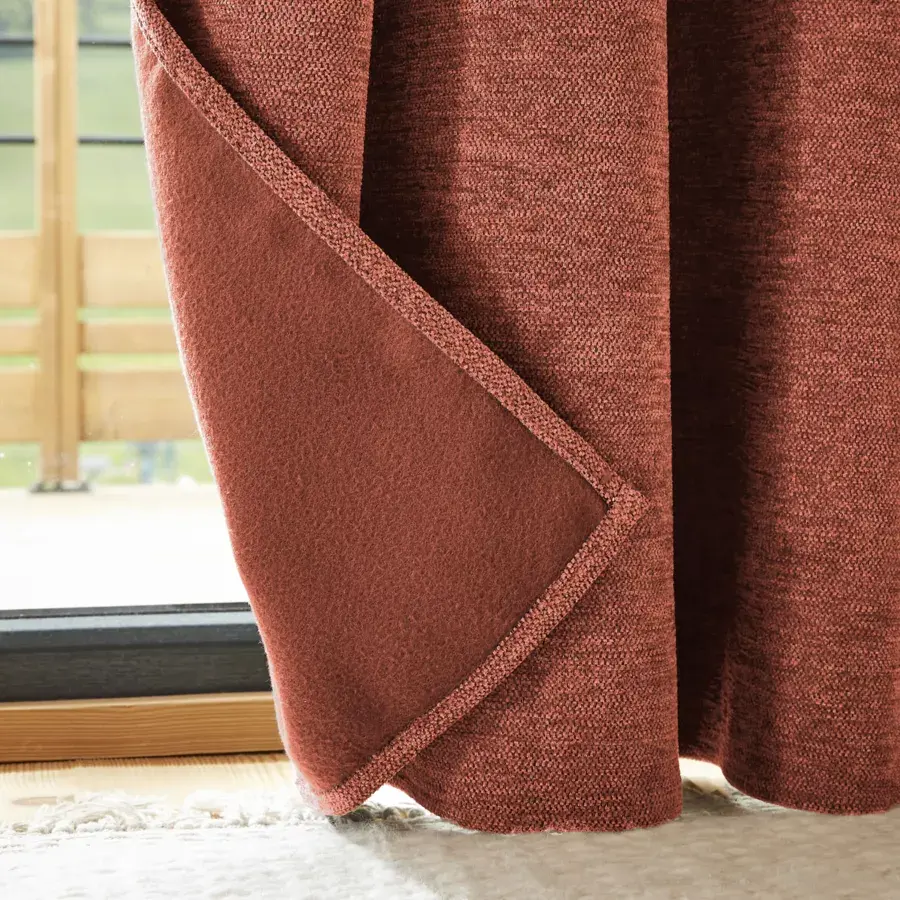 Eminza Rideau Occultant Isolant Total Blackout (140 X 240 Cm) Magnus Terracotta