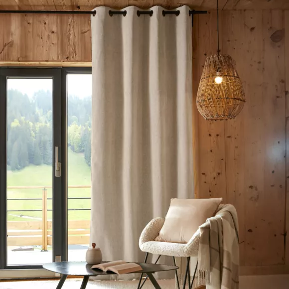 Eminza Rideau Occultant Isolant Total Blackout (140 X 240 Cm) Magnus Ecru