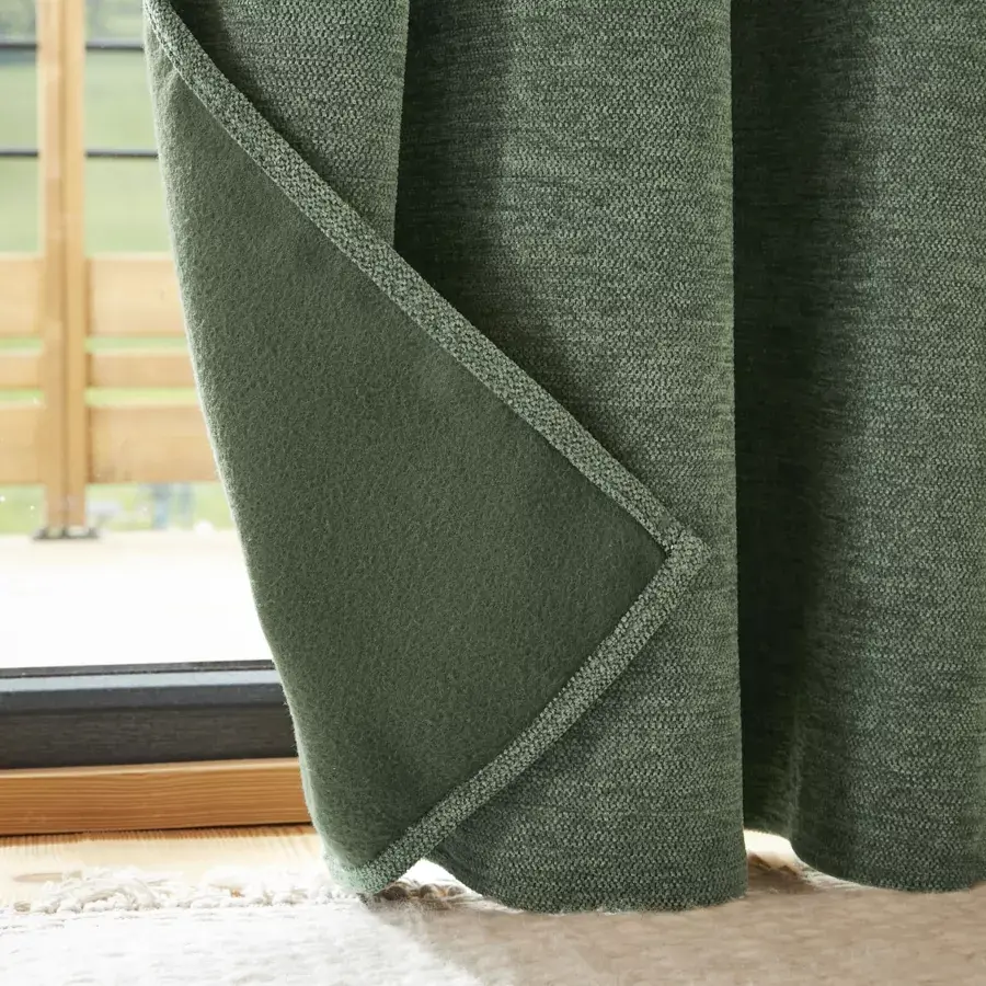 Eminza Rideau Occultant Isolant Total Blackout (140 X 240 Cm) Magnus Vert Romarin