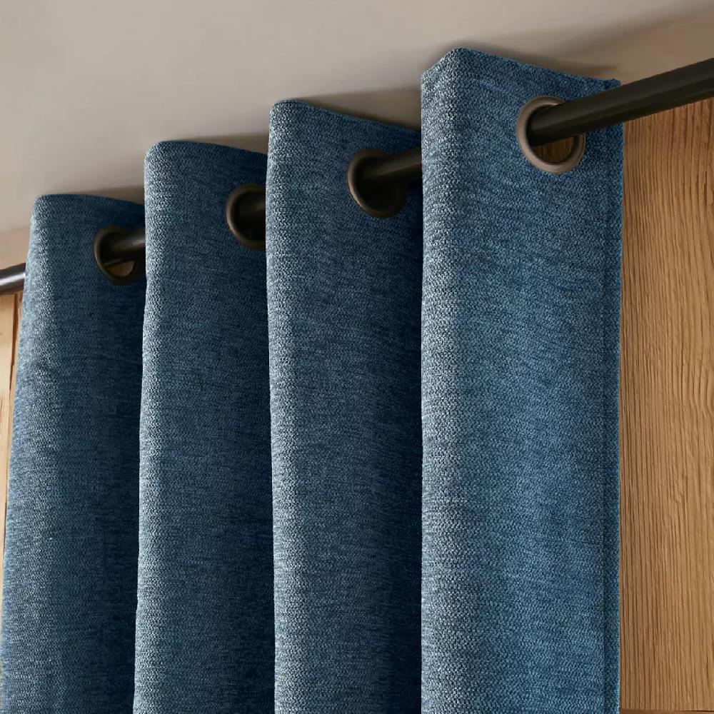 eminza Rideau occultant isolant Total Blackout (140 x 240 cm) Magnus Bleu nuit