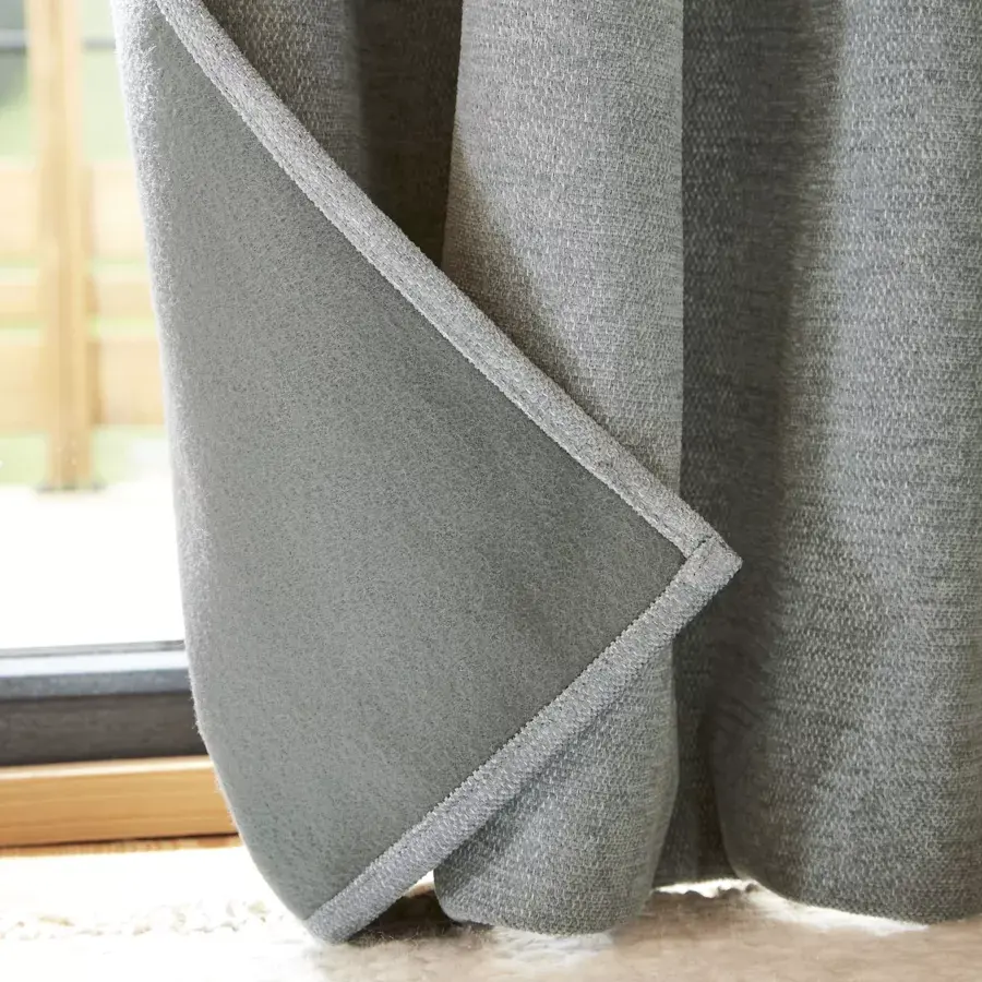 Eminza Rideau Occultant Isolant Total Blackout (140 X 240 Cm) Magnus Gris Titane