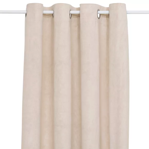 Eminza Rideau Occultant Velours (135 X 260 Cm) Fuji Ecru