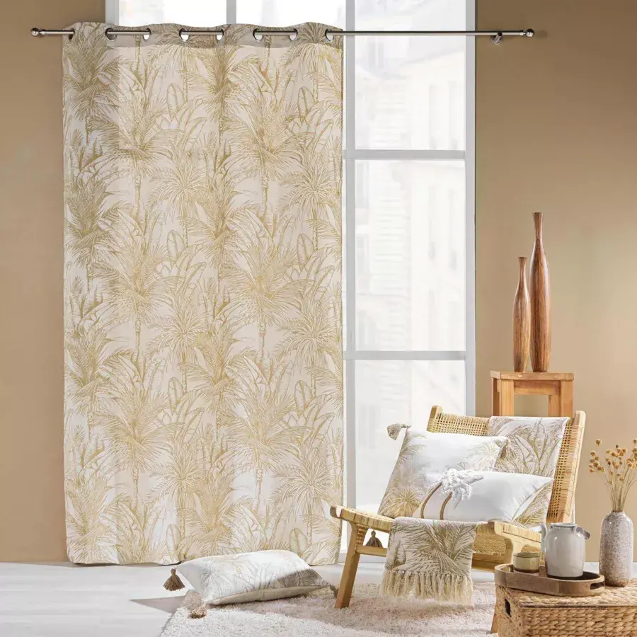 Eminza Rideau œillets Coton (140 X 240 Cm) Dune Beige
