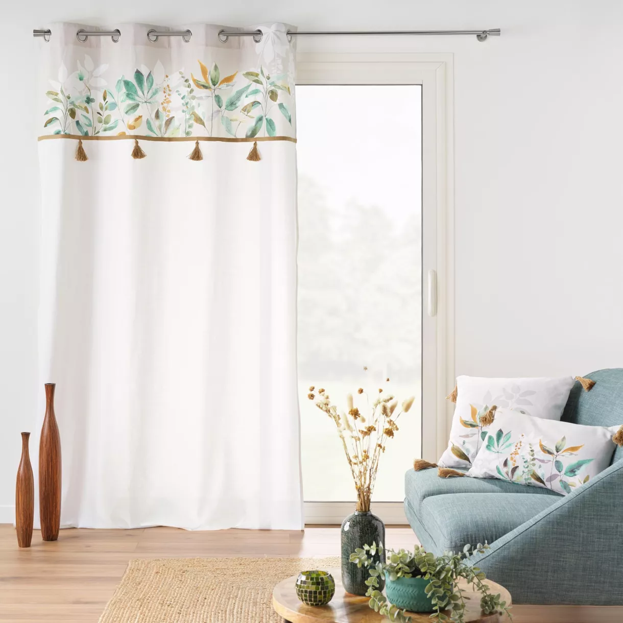 eminza Rideau polycoton (140 x 240 cm) Dilaris Multicolore