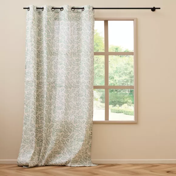Eminza Rideau Polycoton (140 X 240 Cm) Naya Vert Sauge