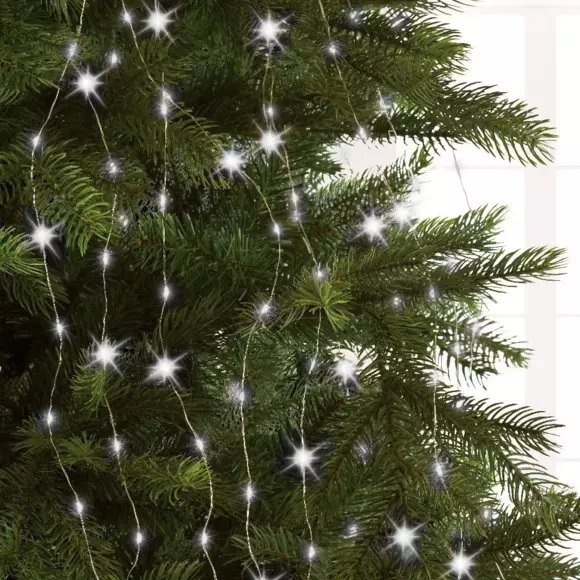 Eminza Rideau Pour Sapin H1 80 M 408 Micro LED Blanc Froid