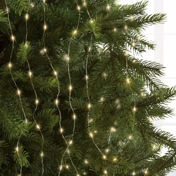 Eminza Rideau Pour Sapin H2 10 M 672 Micro LED Blanc Chaud