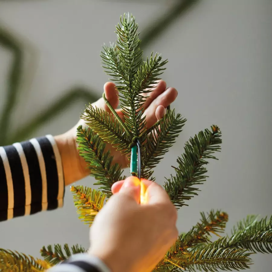 Eminza Rideau Pour Sapin H2 10 M 672 Micro LED Blanc Chaud