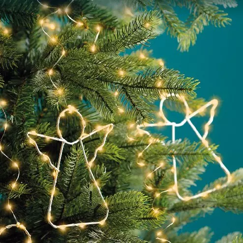 eminza Rideau pour sapin Micro Led H1 80 m 534 LED Ange Blanc très chaud