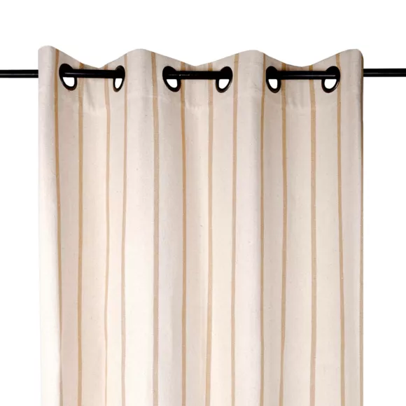 Eminza Rideau Toile De Coton (135 X 260 Cm) Ocealys Beige