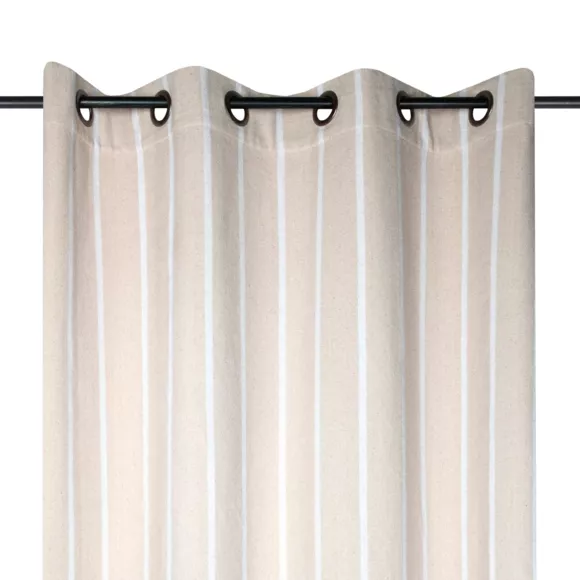 Eminza Rideau Toile De Coton (135 X 260 Cm) Ocealys Blanc