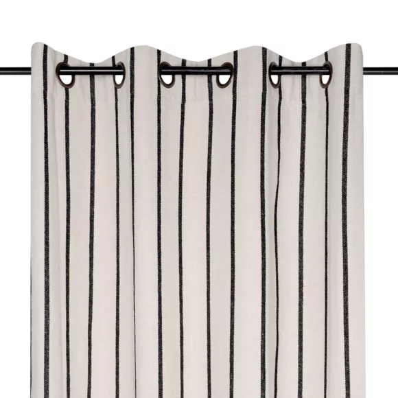 Eminza Rideau Toile De Coton (135 X 260 Cm) Ocealys Noir