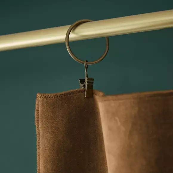 Eminza Rideau Velours De Coton Ajustable (140 X Max 270 Cm) César Camel