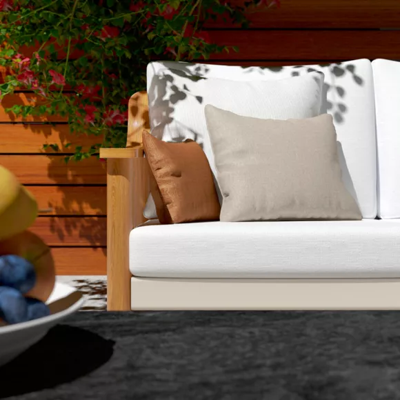 Eminza Salon De Jardin En Aluminium 5 Places Phuket Naturel Et écru