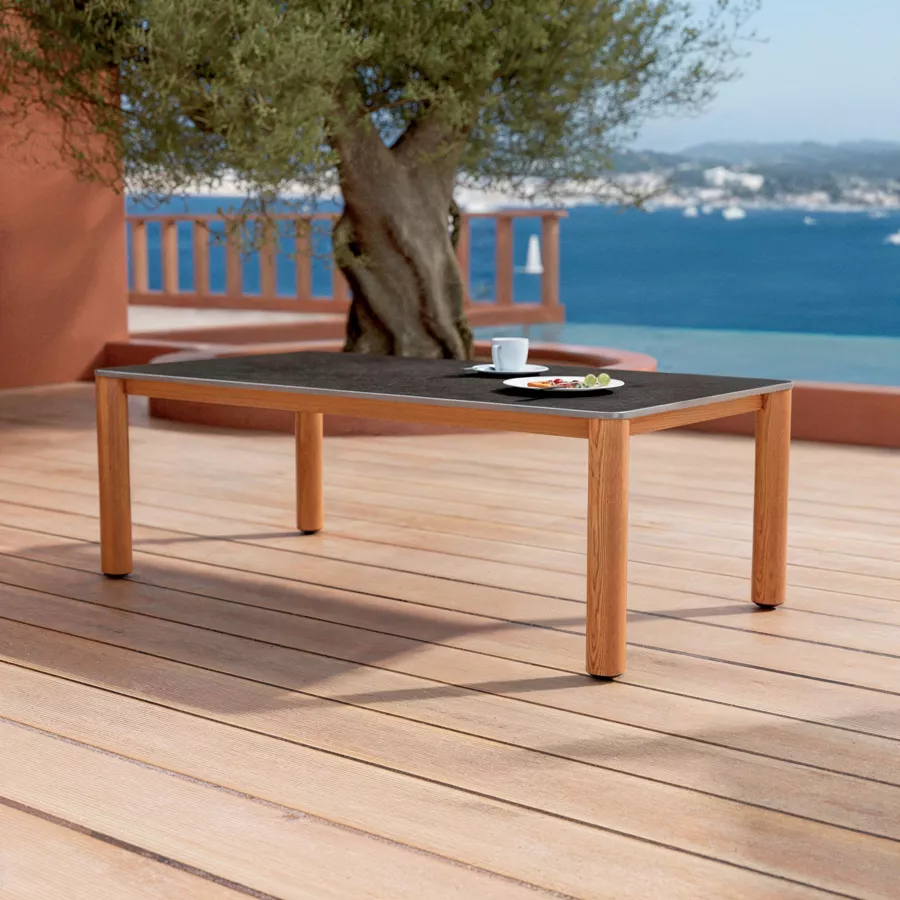 Eminza Salon De Jardin En Aluminium 5 Places Phuket Naturel Et écru