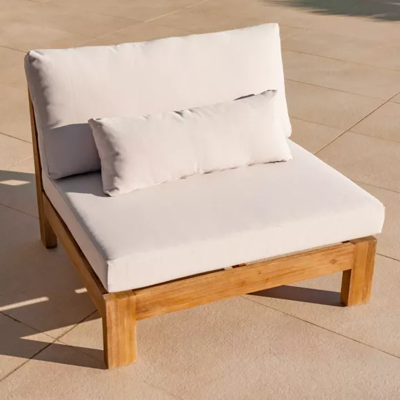 Eminza Salon De Jardin En Bois D'acacia 8 Places 5 Pcs Borneo Sable