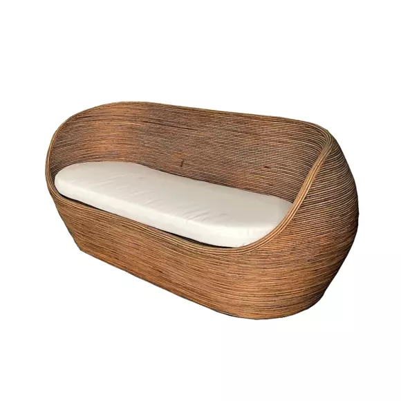 Eminza Salon De Jardin En Rotin 5 Places Trinidad Naturel Beige
